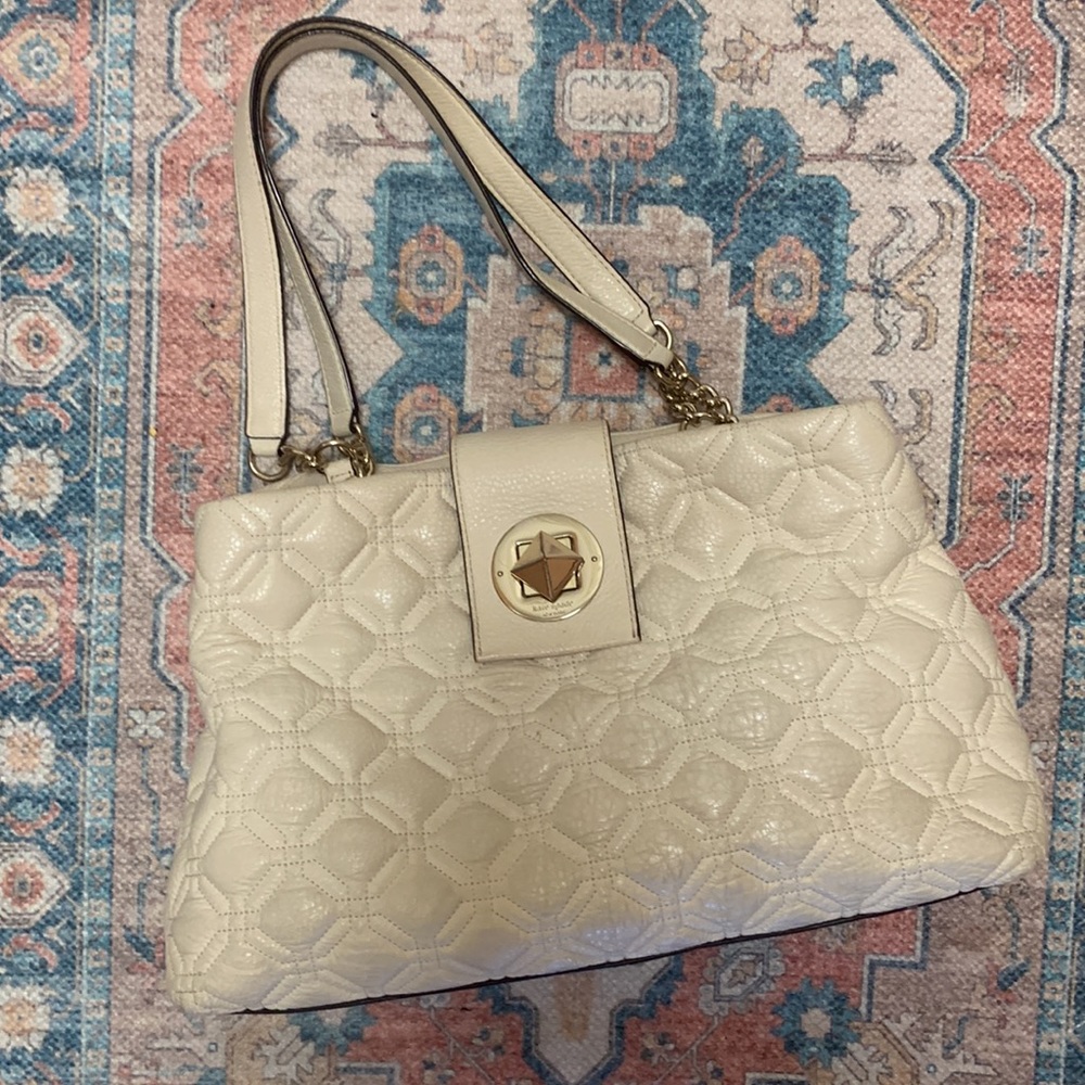Quilted Cream Kate Spade Satchel